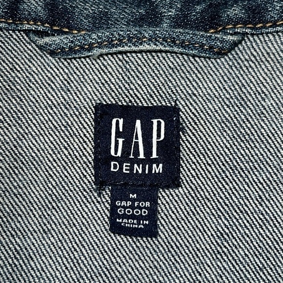 GAP Denim Jacket Dark Wash Size M - Picture 3 of 8